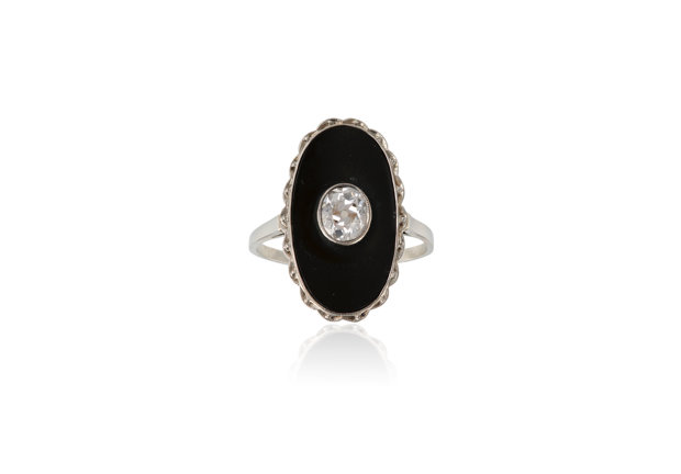 Onyx Engagement Ring