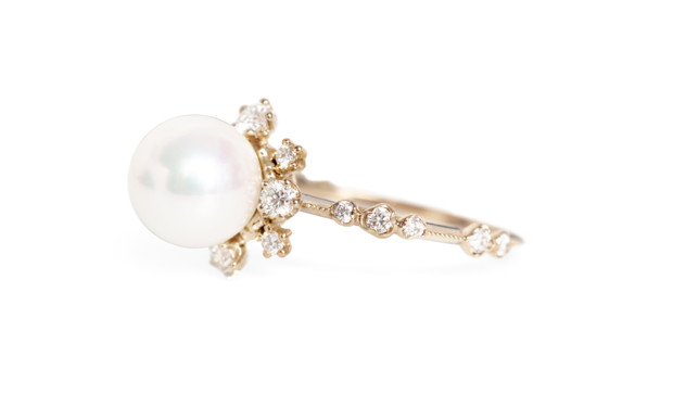 Pearl Engagement Ring