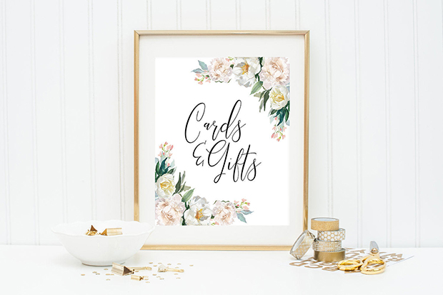 Where to find printable wedding signage | onefabday.com