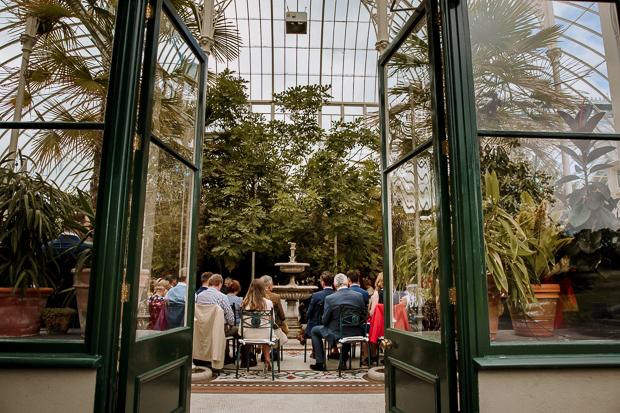 Kilshane House Wedding by SOSAC Photography red wedding dress