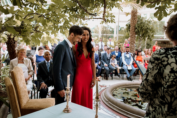 Kilshane House Wedding by SOSAC Photography red wedding dress