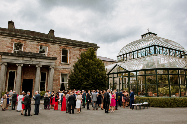 Kilshane House Wedding by SOSAC Photography red wedding dress