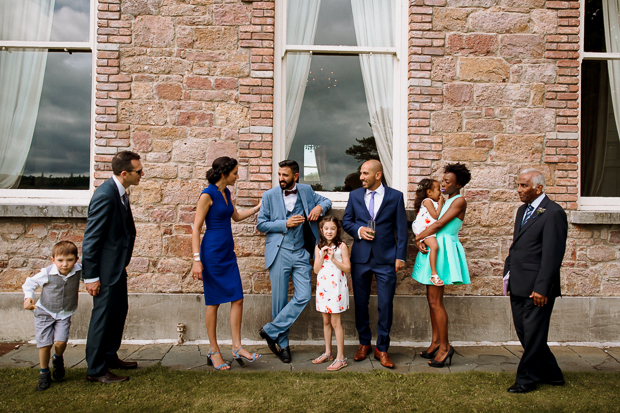 Kilshane House Wedding by SOSAC Photography red wedding dress