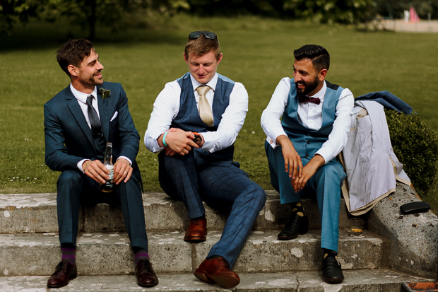 Kilshane House Wedding by SOSAC Photography red wedding dress