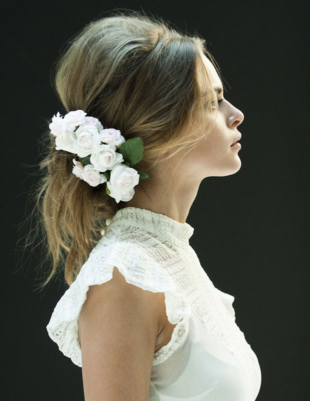 wedding undone updo bridal hairstyle