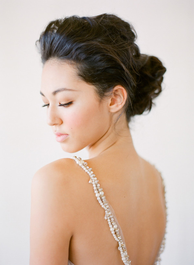 wedding undone updo bridal hairstyle