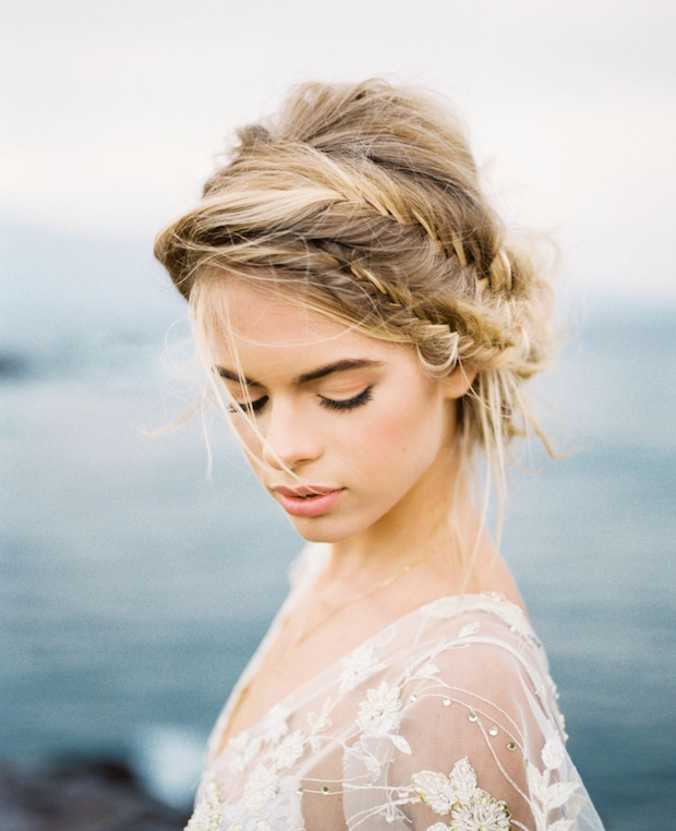 wedding undone updo bridal hairstyle