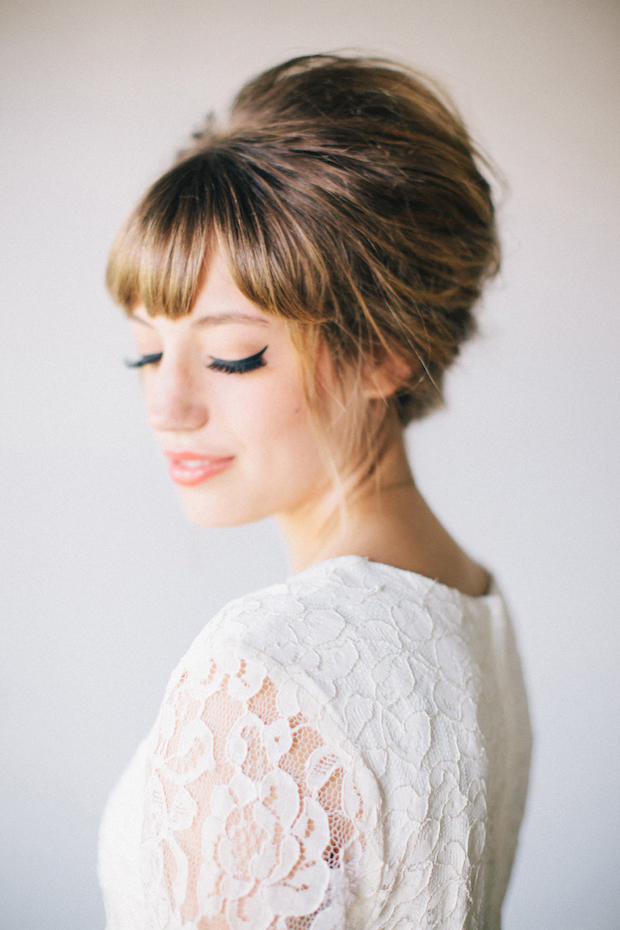 wedding undone updo bridal hairstyle