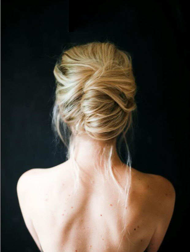 wedding undone updo bridal hairstyle