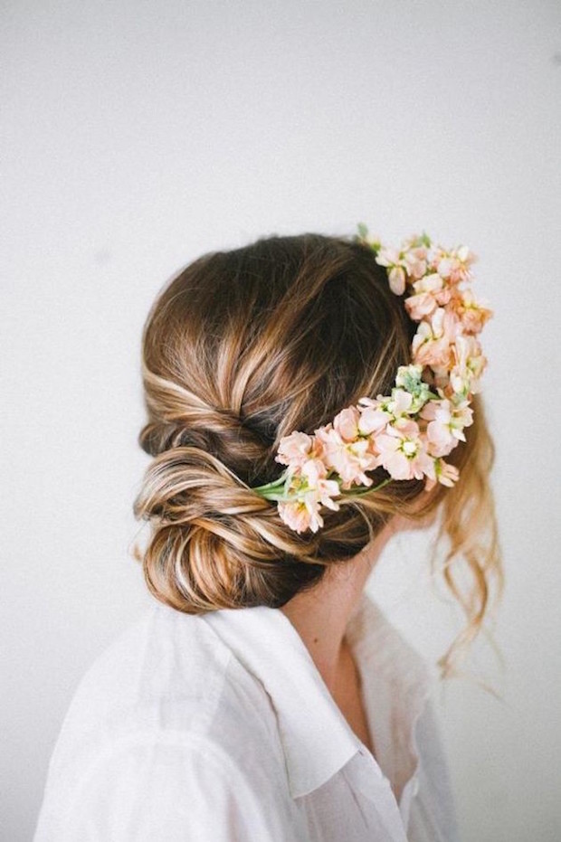 wedding undone updo bridal hairstyle