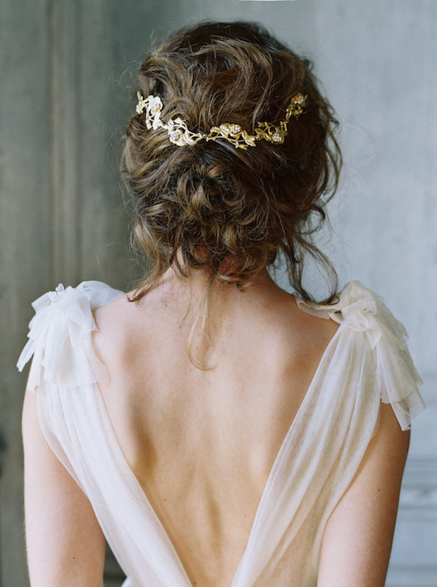 wedding undone updo bridal hairstyle