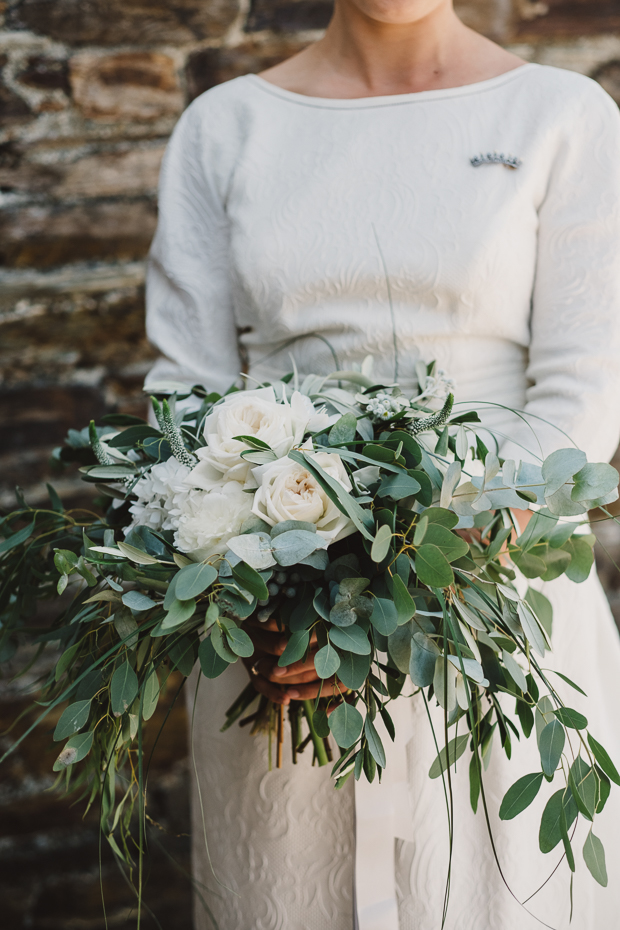 Eucalyptus and rose bouquet