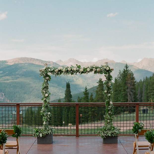 Epic Floal Arches Colarado outdoor ceremony