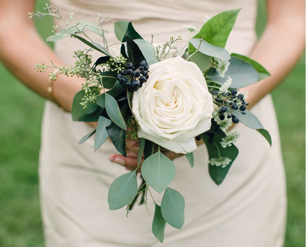 Small Wedding Bouquets roses green