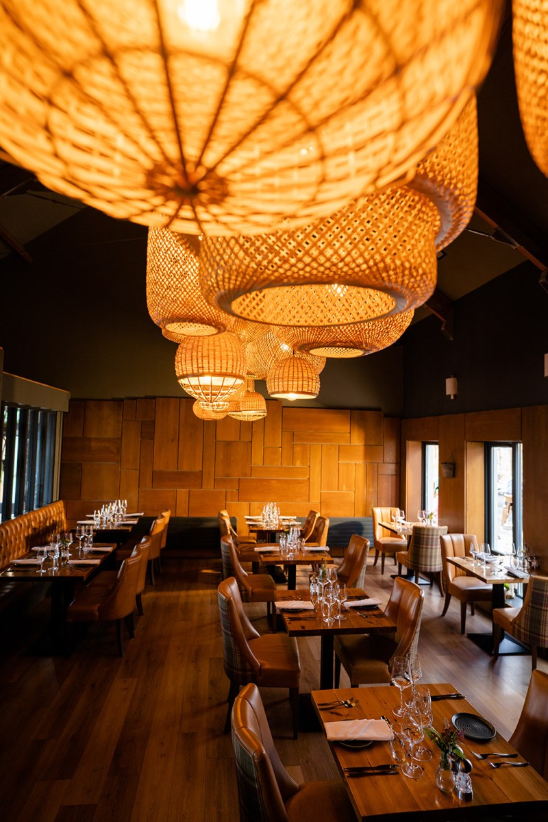 Lanterns in Hotel Doolin Glas Restaurant Clare weddings