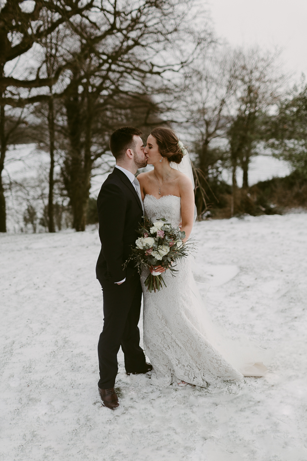 Corick House snow storm Emma wedding by Iain Irwin Photography