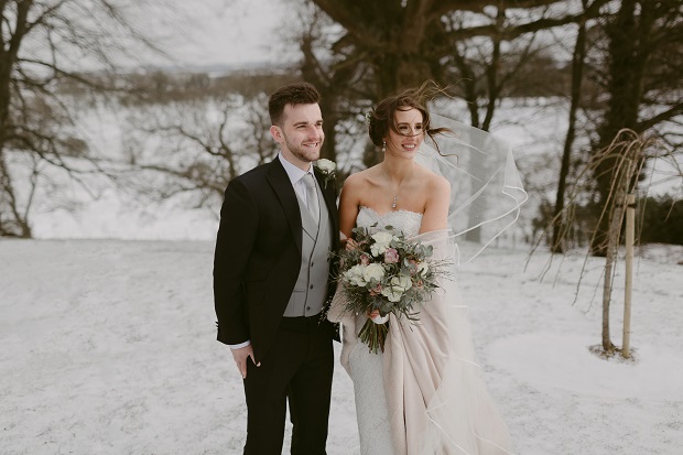 Corick House snow storm Emma wedding by Iain Irwin Photography