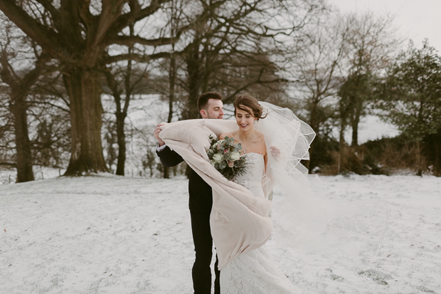 Corick House snow storm Emma wedding by Iain Irwin Photography