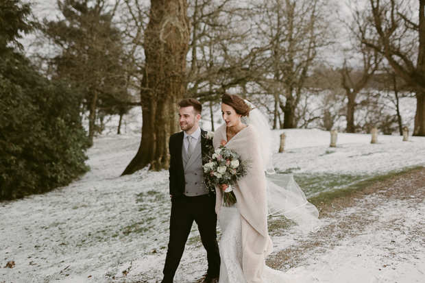 Corick House snow storm Emma wedding by Iain Irwin Photography