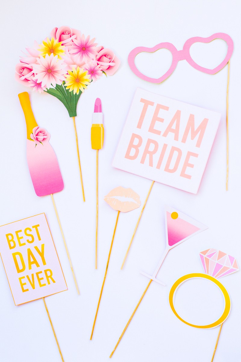 Free hen party printables photo props