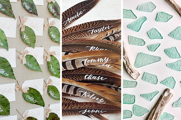 DIY nature escort card ideas