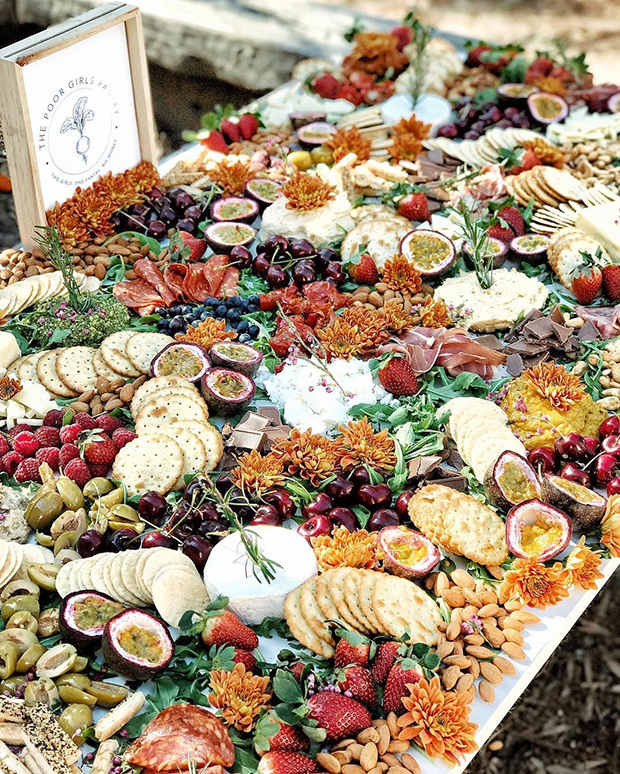 The latest wedding foodie trend: Wedding Grazing Tables