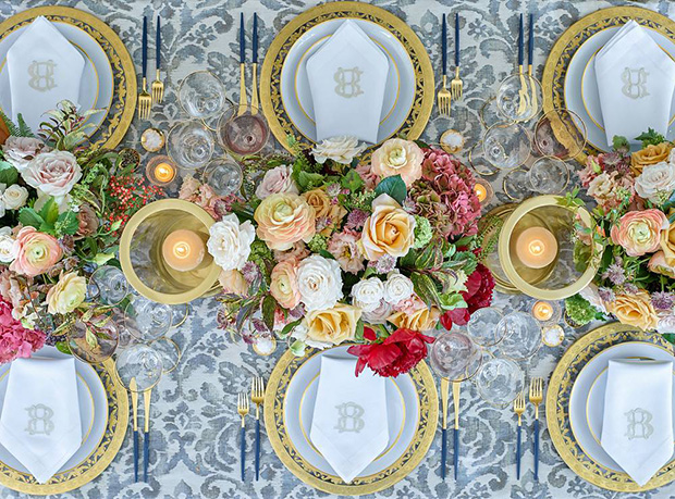 Glam wedding tablescapes | onefabday.com