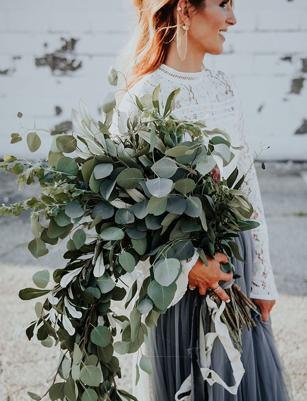 Bridal Bouquet Alternatives | Gorgeous Greenery Bridal Bouquets | onefabday.com 