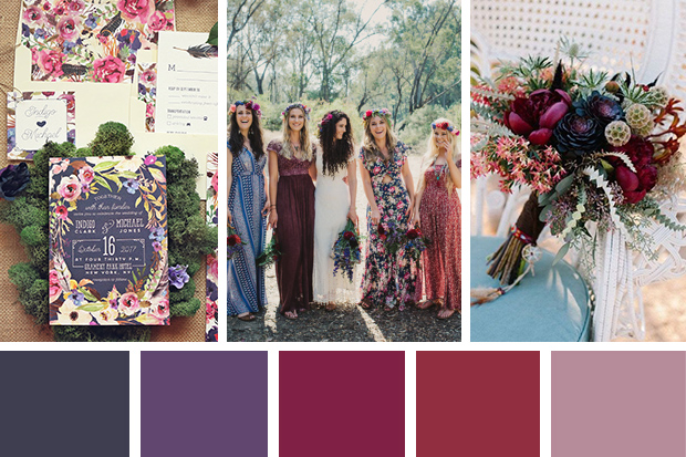 Indigo, Crimson and Purple Boho Colour Palette | onefabday-com.go-vip.net