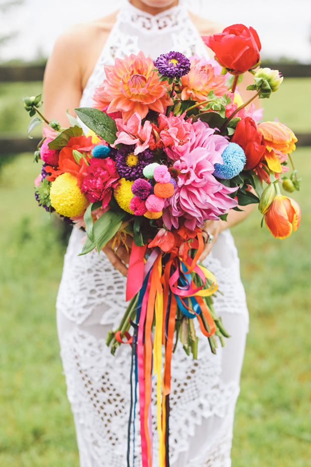 the cutest wedding decor EVER! Pom pom wedding inspiration | onefabday.com