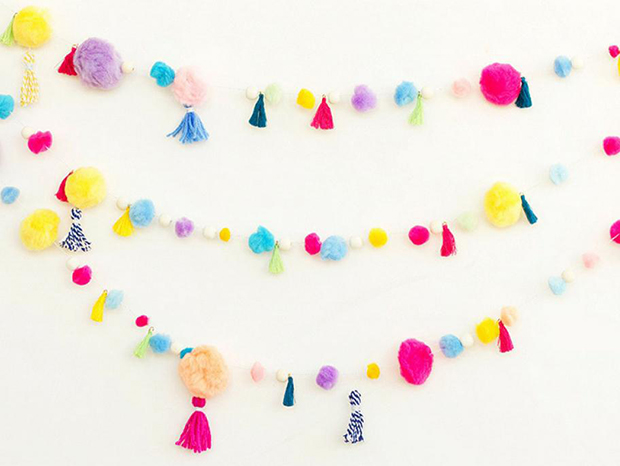 the cutest wedding decor EVER! Pom pom wedding inspiration | onefabday.com