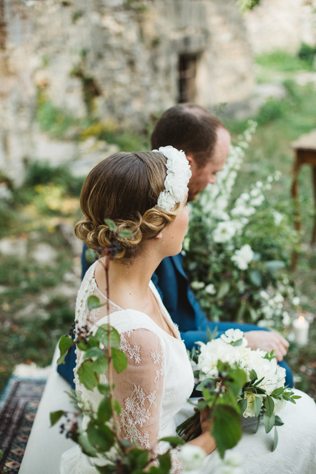 Gorgeous bridal hairstyle undone updo