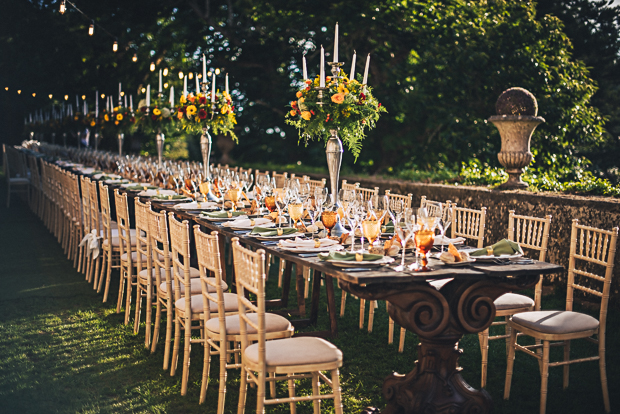 al fresco wedding dinner