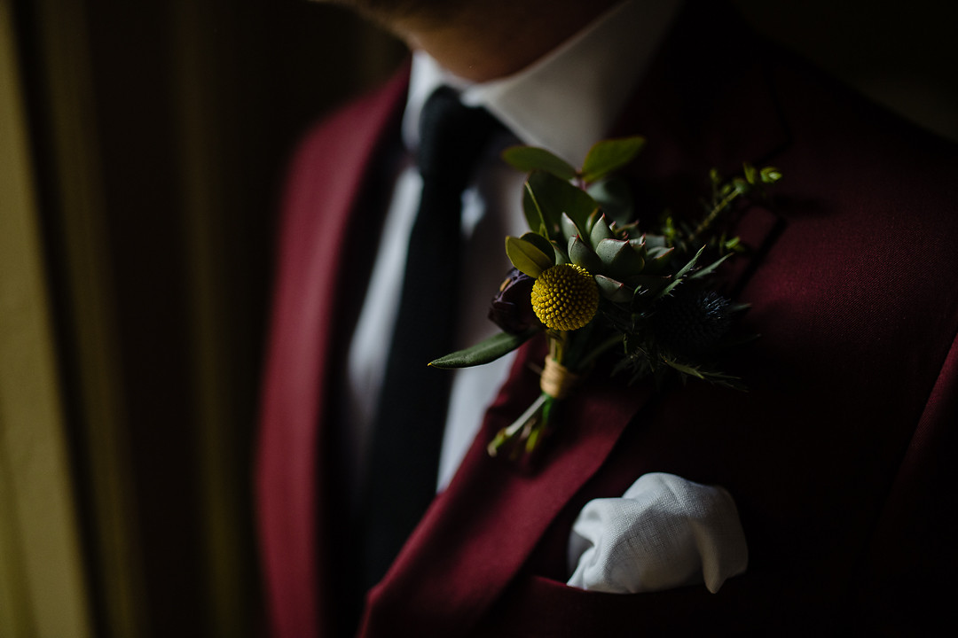 burgundy maroon groom style