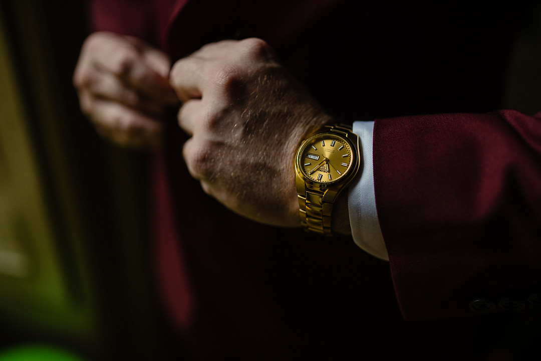 burgundy maroon groom style