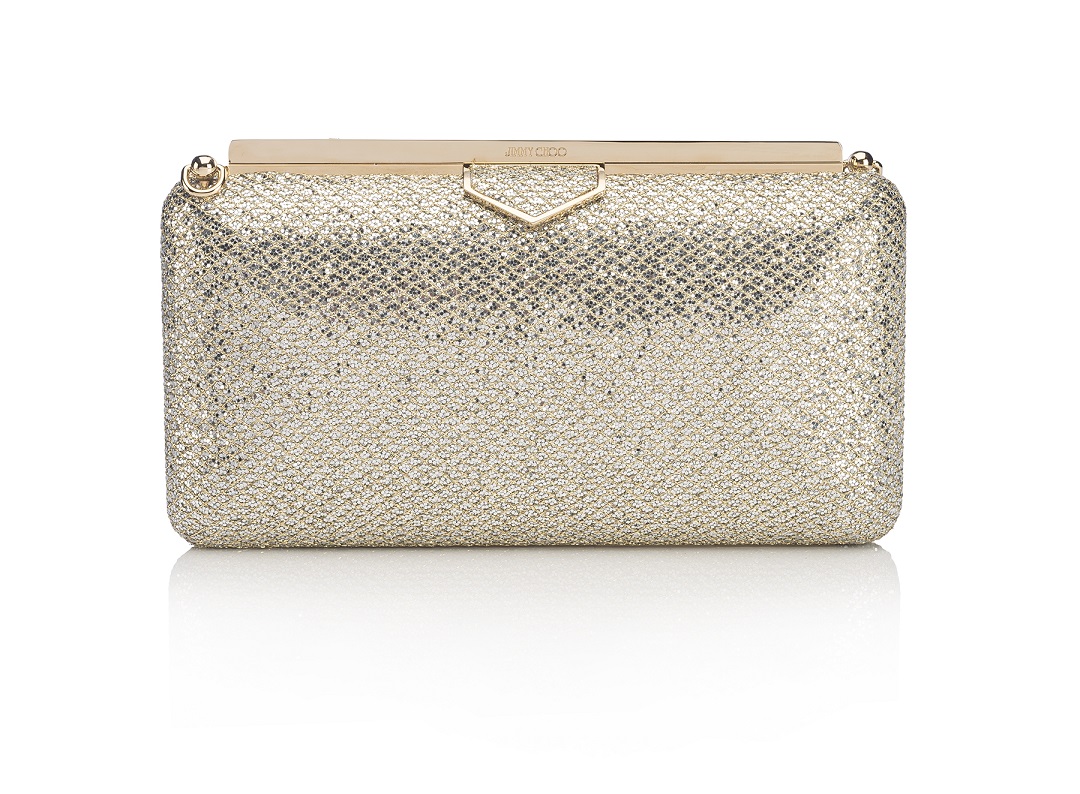 Jimmy Choo Bridal Ellipse glitter champagne bag(5)