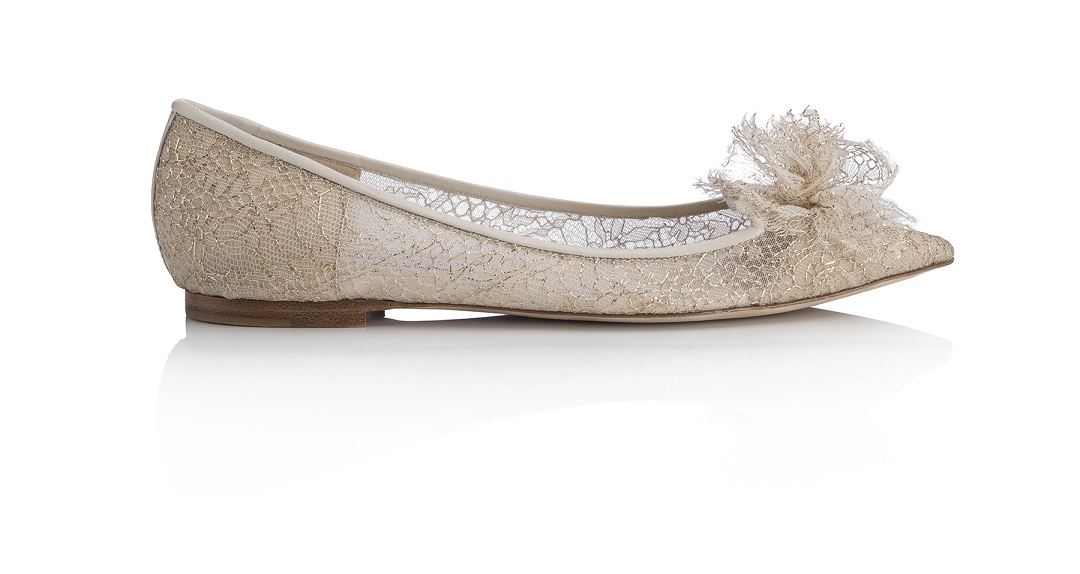 Jimmy Choo Bridal Estelle flat sparkly lace champagne (6)