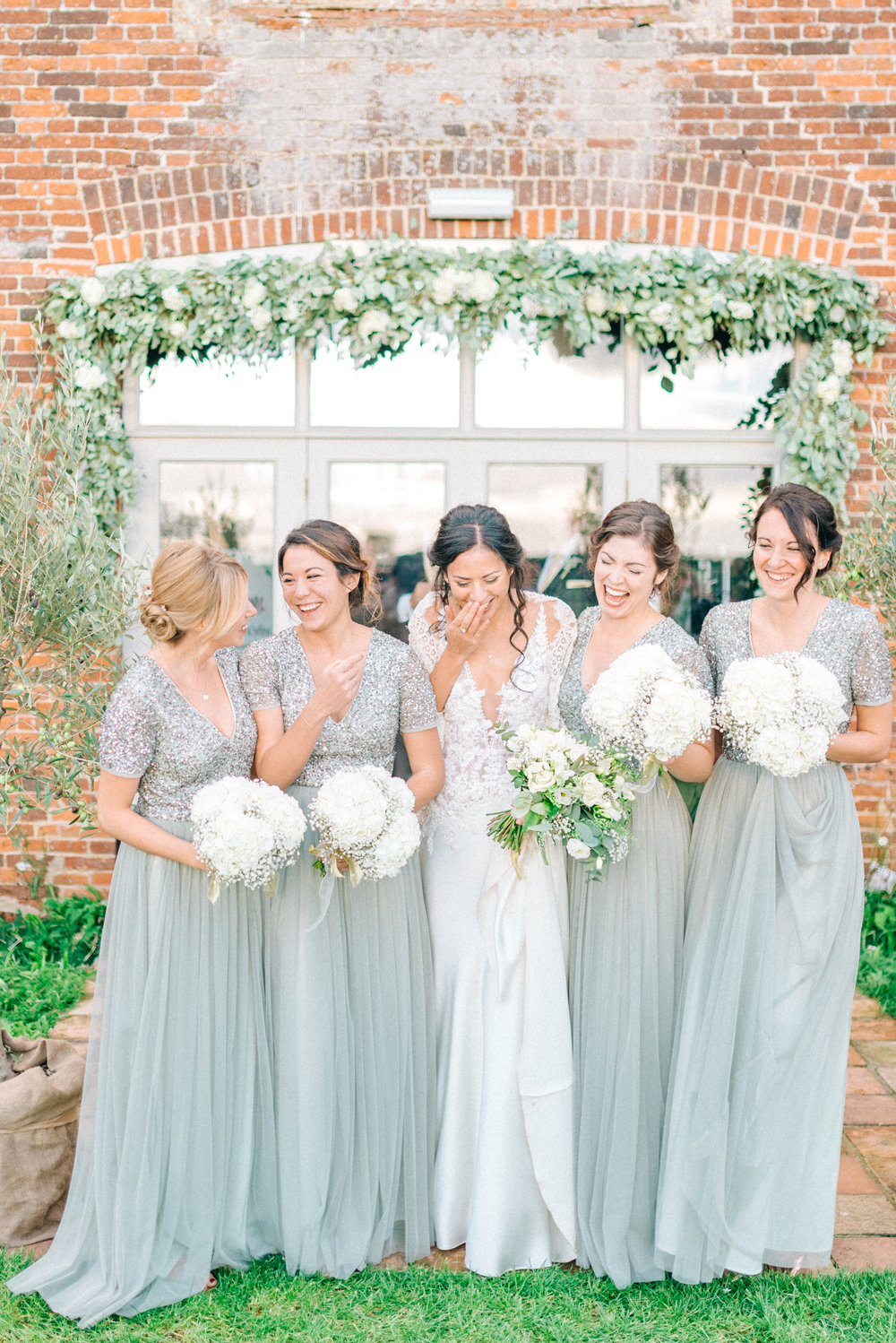 green sequin bridesmaid dresses