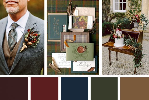 winter wedding colour palette