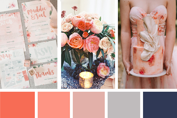 Pantone Living Coral Wedding Inspiration | see more on onefabday-com.go-vip.net