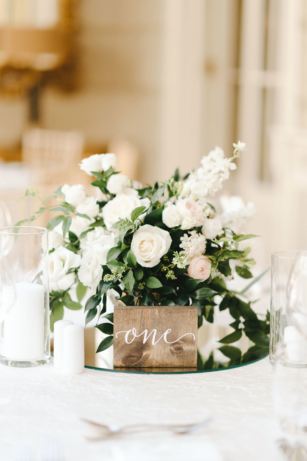 elegant, rustic table numbers