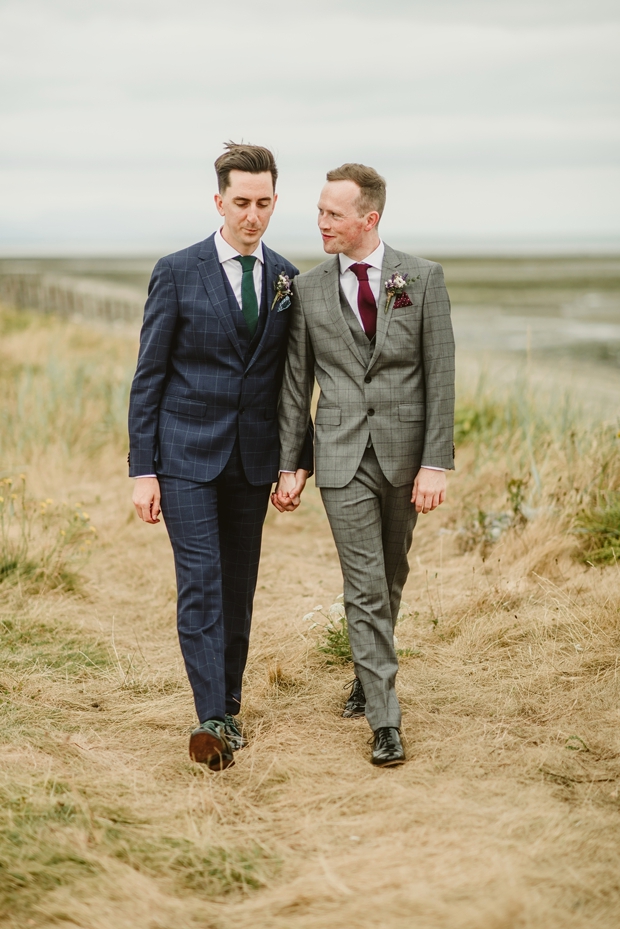 same sex wedding styling, groom style, stylish groomswear, same sex couple styling