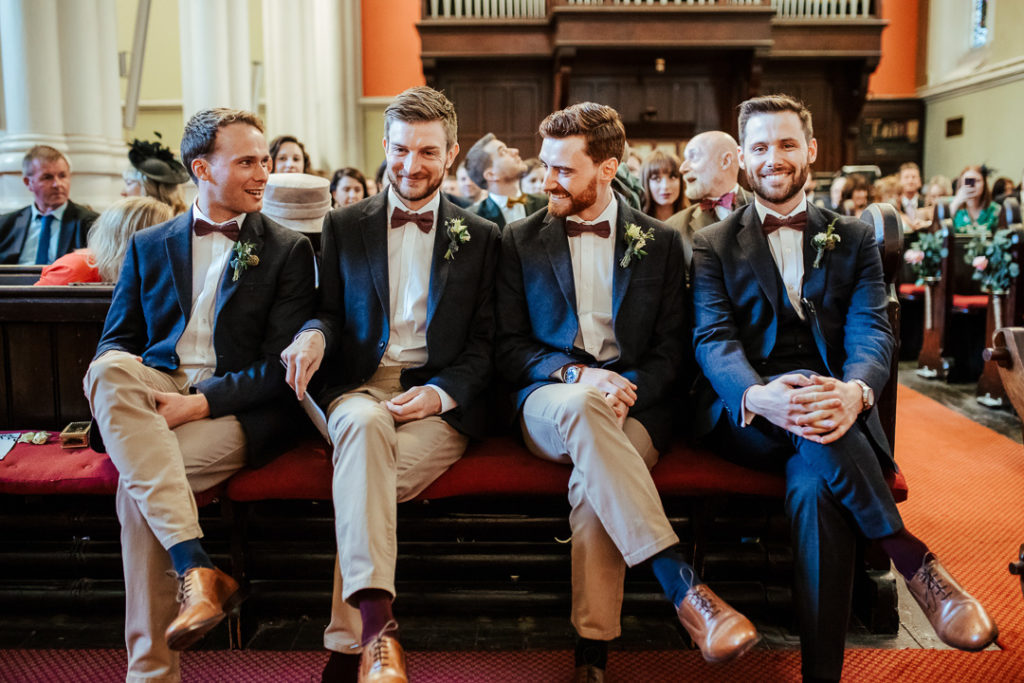 smart casual groom's party Stylish and cool Dublin City Wedding Fallon and Byrne wedding by Olga Hogan Photography (2)