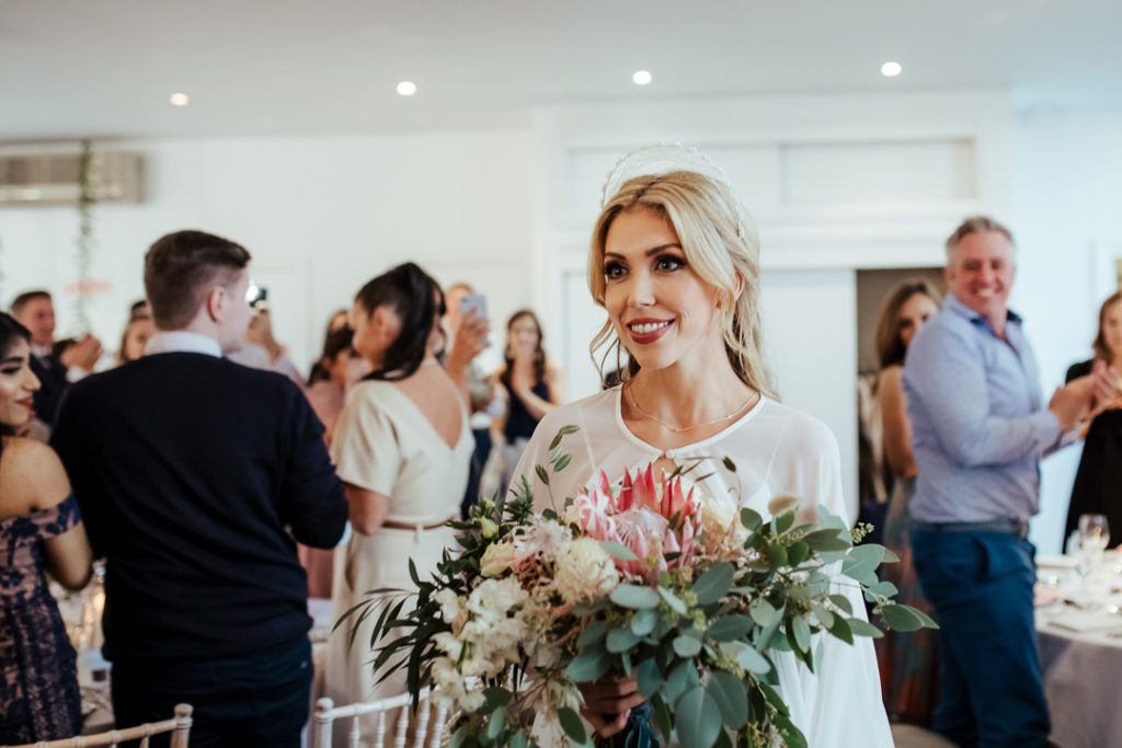 bridal headpiece, Stylish and cool Dublin City Wedding Fallon and Byrne wedding by Olga Hogan Photography (2)