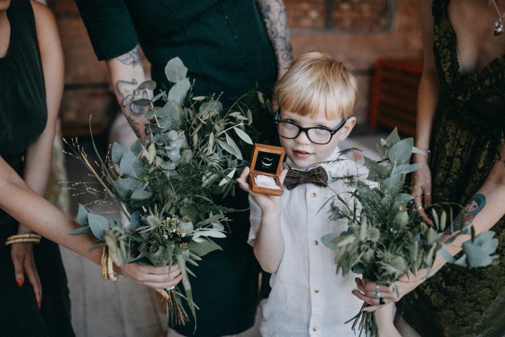 page boy, bridal party, ring box 