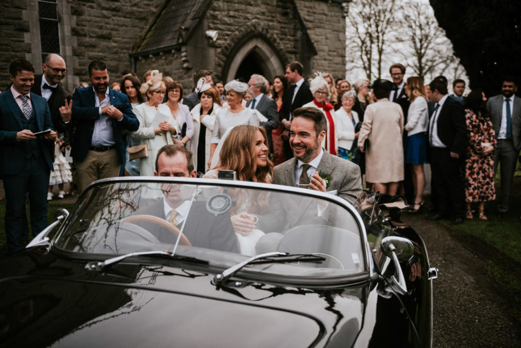 vintage wedding car, vintage Porsche 365