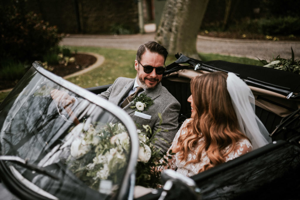 vintage wedding car, vintage Porsche 365