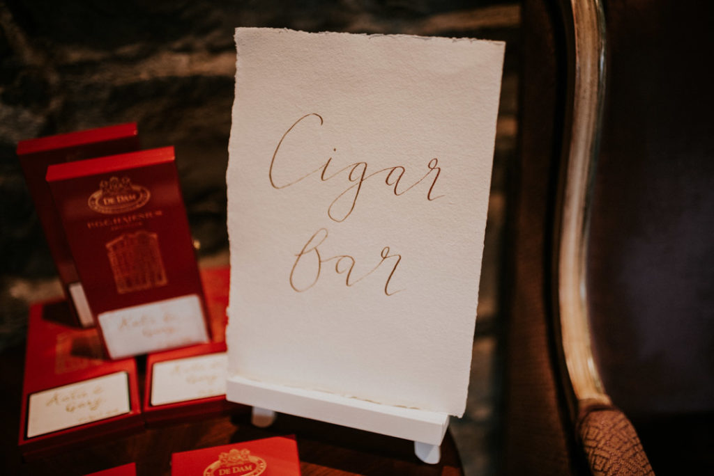 wedding cigar bar