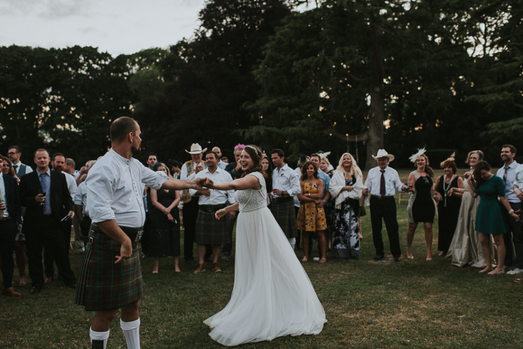 outdoor wedding first dance