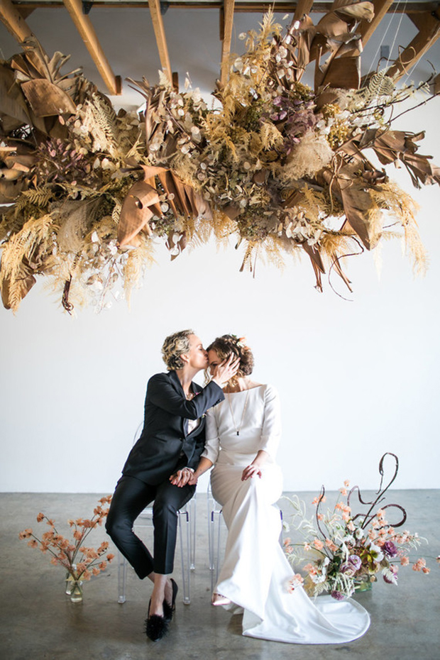 Dried Wedding Flower Inspiration | onefabday.com